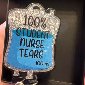 Glittery Nursing student badge holder